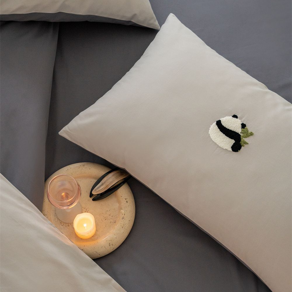 Verspieltes Baumwoll-Bettwäsche-Set mit Tiermotiven