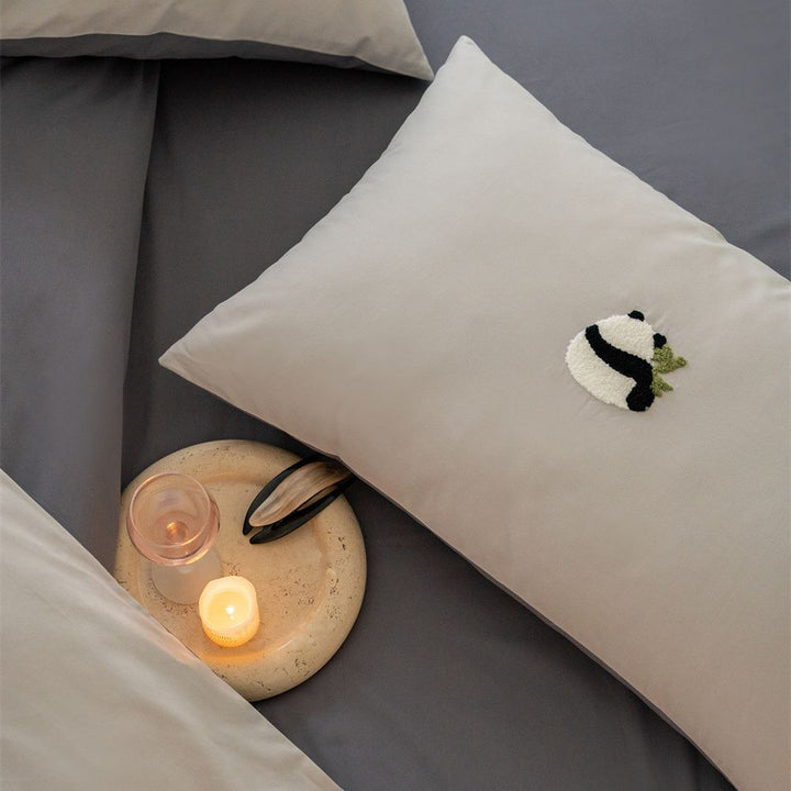 Verspieltes Baumwoll-Bettwäsche-Set mit Tiermotiven