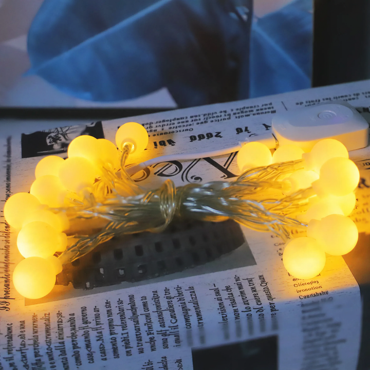 LED-Lichterkette mit Fernbedienung, wiederaufladbar