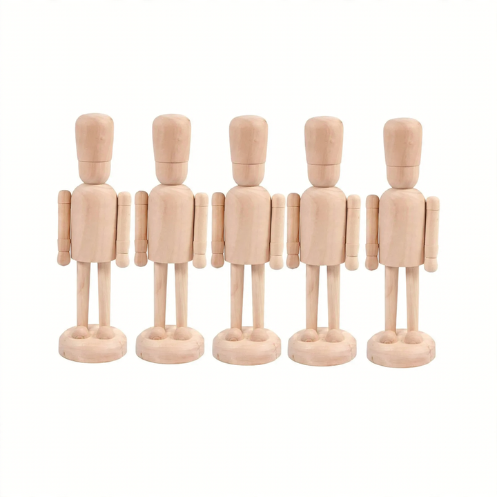 DIY-Nussknacker-Figur aus Birkenholz