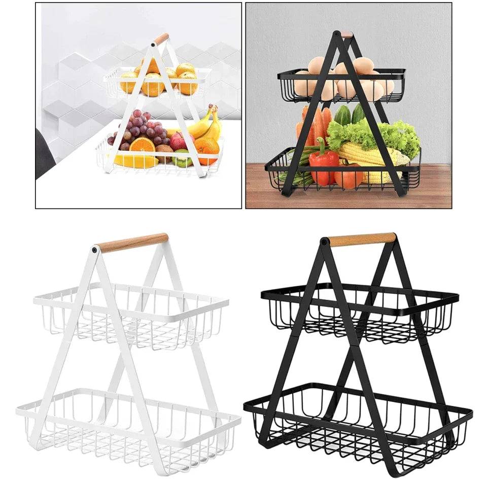2-TIER METALL FRÜCHTEKORB Karnz