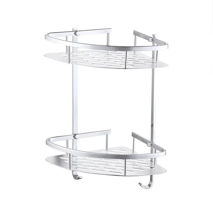 2-lagige Aluminium-Stahl-Eck-Badezimmerregal Karnz