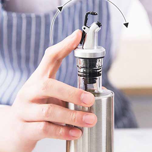Öl- und Essigflasche 300 ML Stahl Glas Karnz