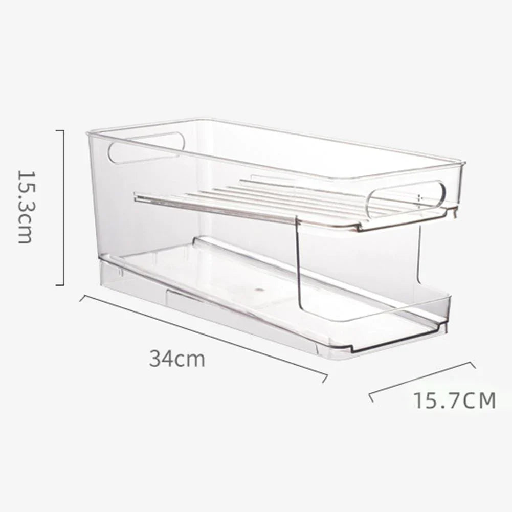 2-Tier Roll Transparente Organizer Halter Karnz