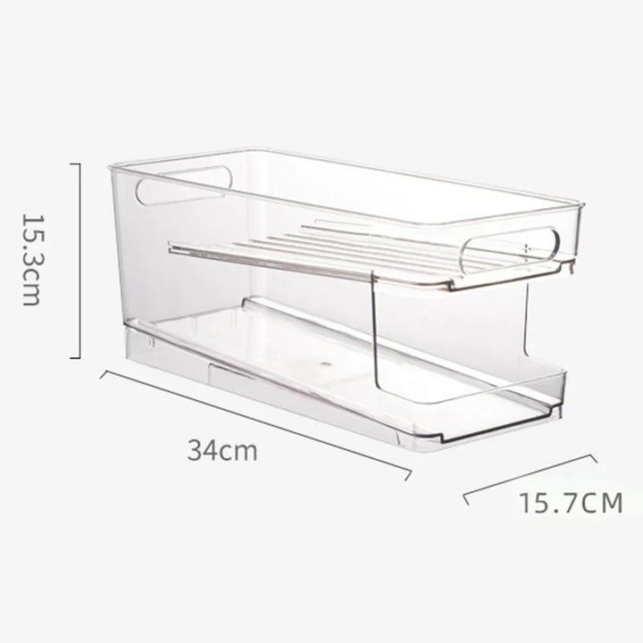 2-Tier Roll Transparente Organizer Halter Karnz
