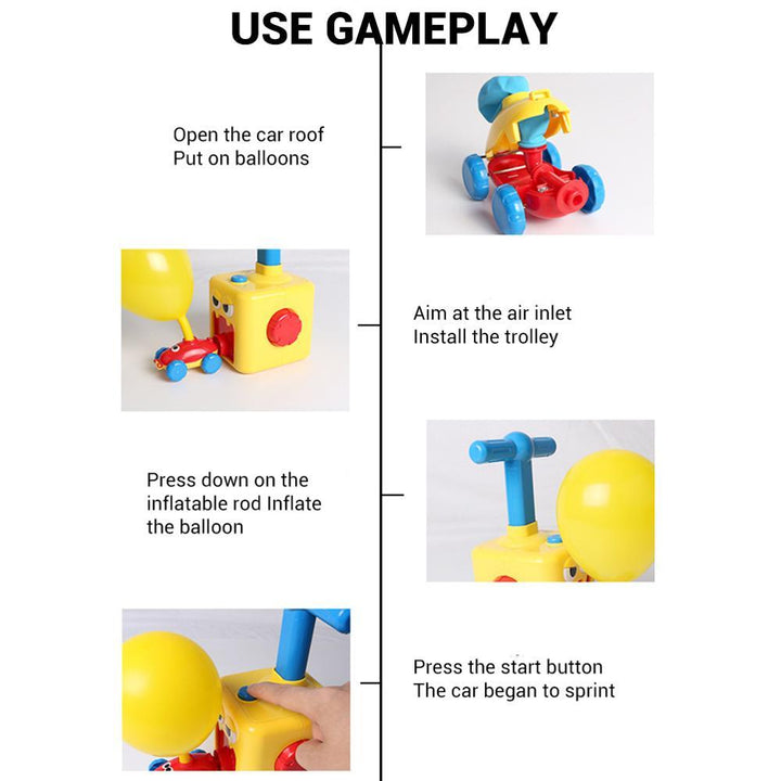2 in 1 Ballon Launcher & Auto Spielzeug | Karnz