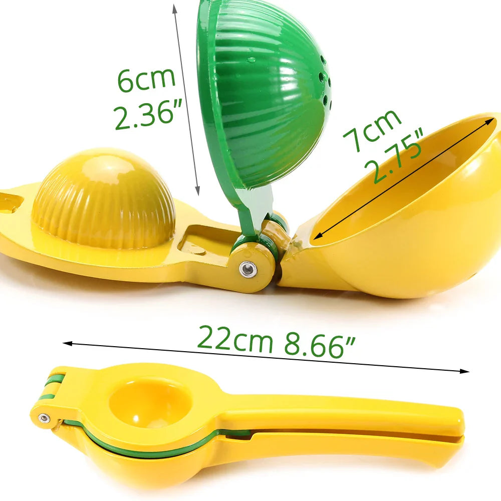 2-in-1 Aluminium Zitrone Limette Presse und Handmanuel Zitrus Entsafter | Karnz