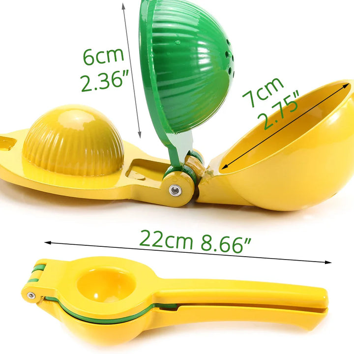 2-in-1 Aluminium Zitrone Limette Presse und Handmanuel Zitrus Entsafter | Karnz