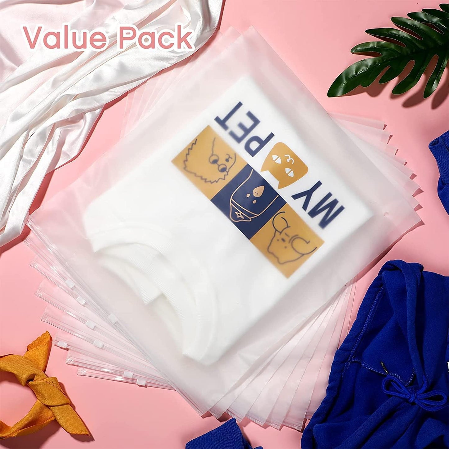 Multi-Zweck Frosted Zip Aufbew Bags – 20er Pack Plastik Kleidungs Hüllen (Kaufe 2 Sets, Nimm 1 GRATIS) | Karnz