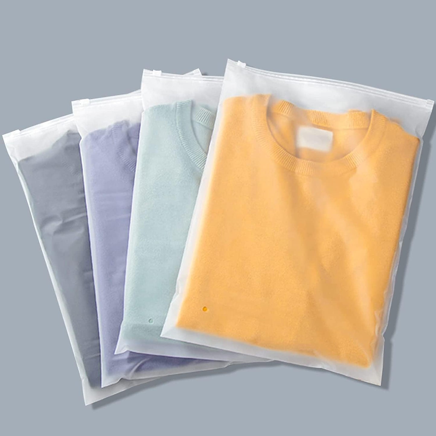 Multi-Zweck Frosted Zip Aufbew Bags – 20er Pack Plastik Kleidungs Hüllen (Kaufe 2 Sets, Nimm 1 GRATIS) | Karnz