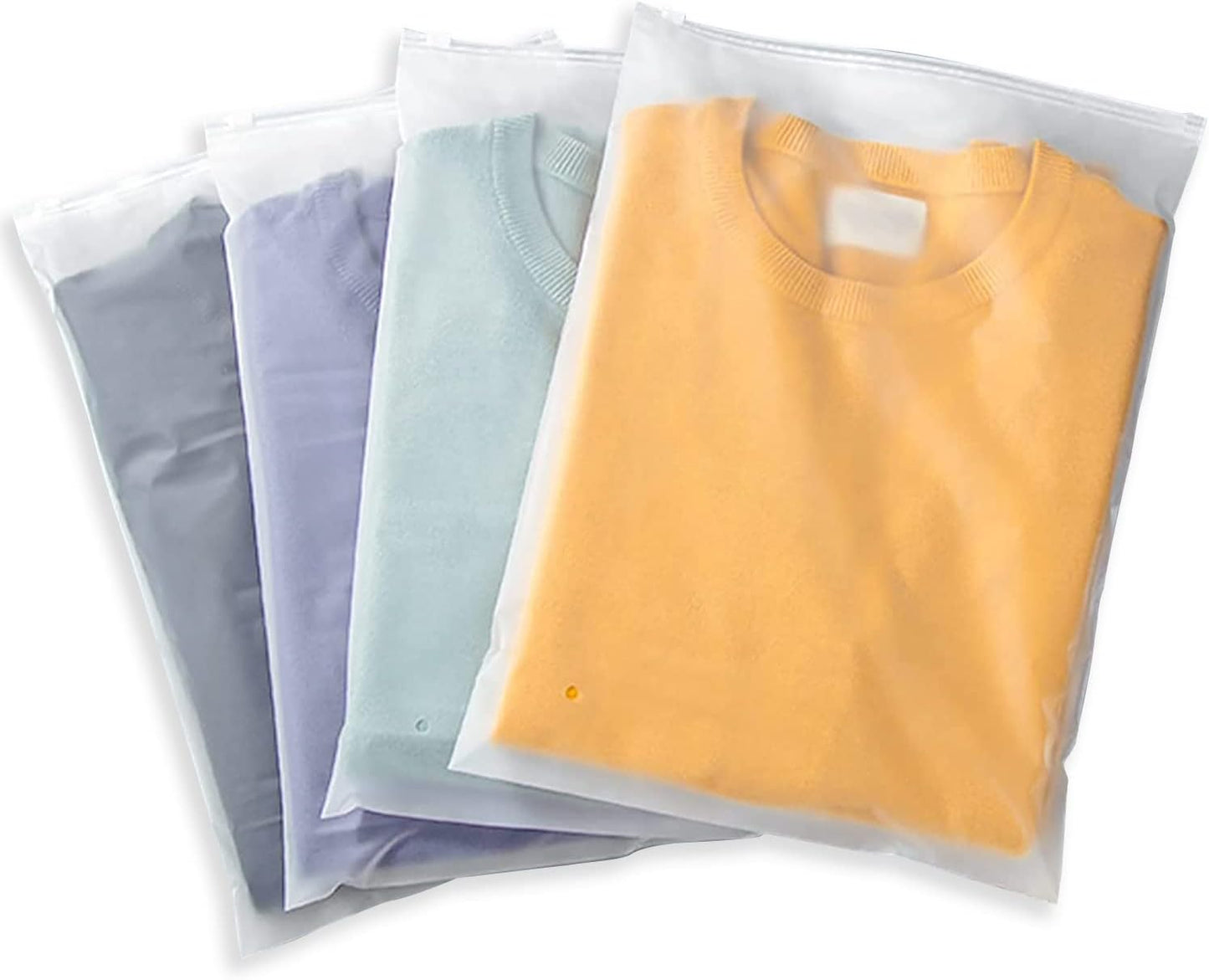 Multi-Zweck Frosted Zip Aufbew Bags – 20er Pack Plastik Kleidungs Hüllen (Kaufe 2 Sets, Nimm 1 GRATIS) | Karnz