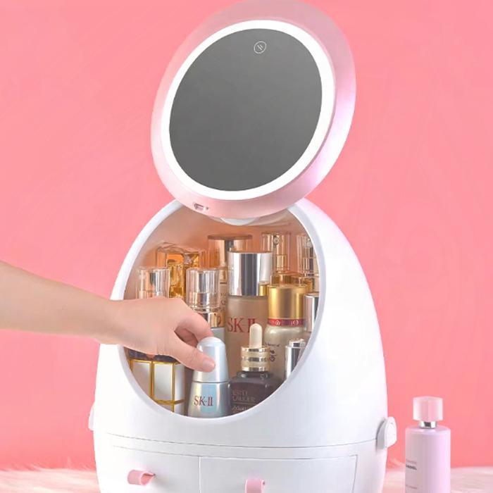 LED Spiegel Kosmetik Aufbewahrungsbox | Karnz