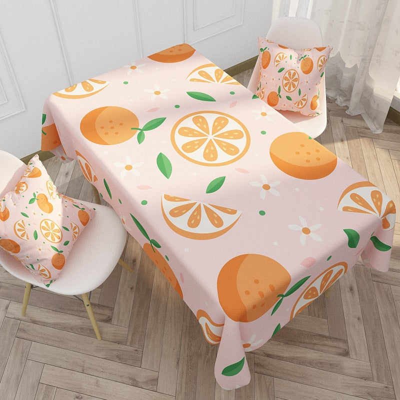 Bedruckte wasserdichte Polyester-Tischdecke mit Zitrusmuster