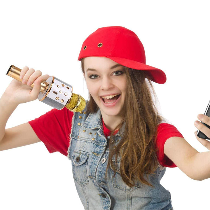 Karnz | Wiederaufladbares kabelloses Bluetooth Karaoke-Mikrofon