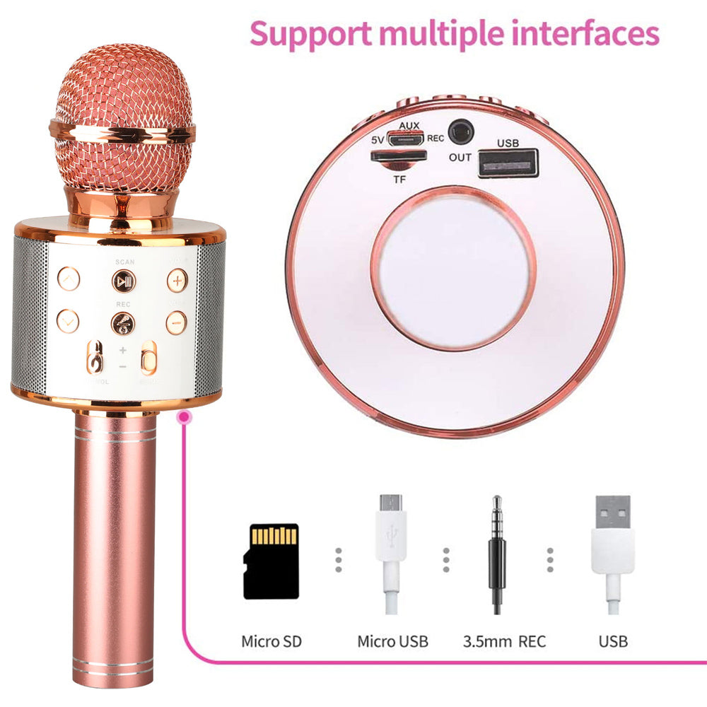 Karnz | Wiederaufladbares kabelloses Bluetooth Karaoke-Mikrofon
