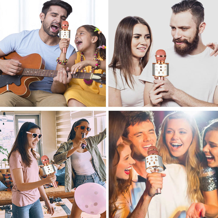 Karnz | Wiederaufladbares kabelloses Bluetooth Karaoke-Mikrofon
