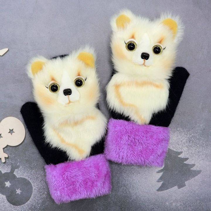 2022 neue Cartoon Plüsch gestrickte Handschuhe🌈 | Karnz