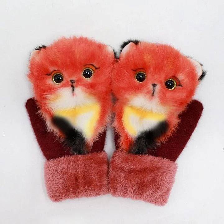 2022 neue Cartoon Plüsch gestrickte Handschuhe🌈 | Karnz