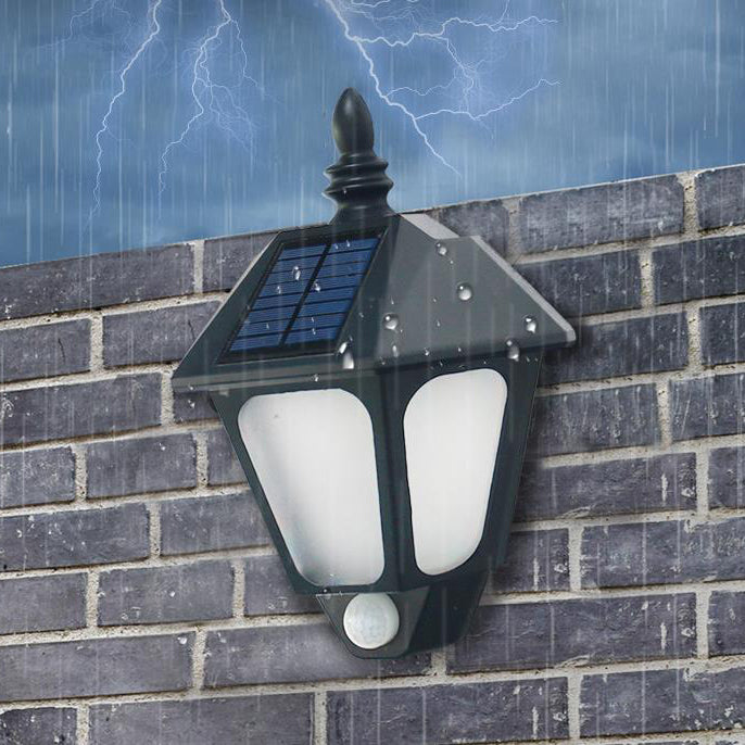 Moderner Minimalistischer Solar-Außenwasserfester Induktions-Zweifarbige Beleuchtung LED Außen-Garten-Wand-Sconce Lampe | Karnz