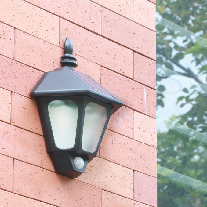 Moderner Minimalistischer Solar-Außenwasserfester Induktions-Zweifarbige Beleuchtung LED Außen-Garten-Wand-Sconce Lampe | Karnz