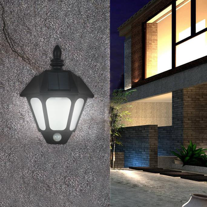 Moderner Minimalistischer Solar-Außenwasserfester Induktions-Zweifarbige Beleuchtung LED Außen-Garten-Wand-Sconce Lampe | Karnz