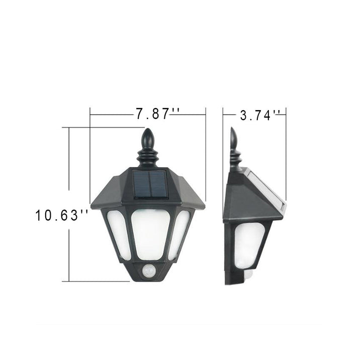 Moderner Minimalistischer Solar-Außenwasserfester Induktions-Zweifarbige Beleuchtung LED Außen-Garten-Wand-Sconce Lampe | Karnz