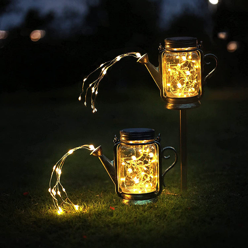 Solar Kreatives Feen-LED-Außenlicht aus mattiertem Glas