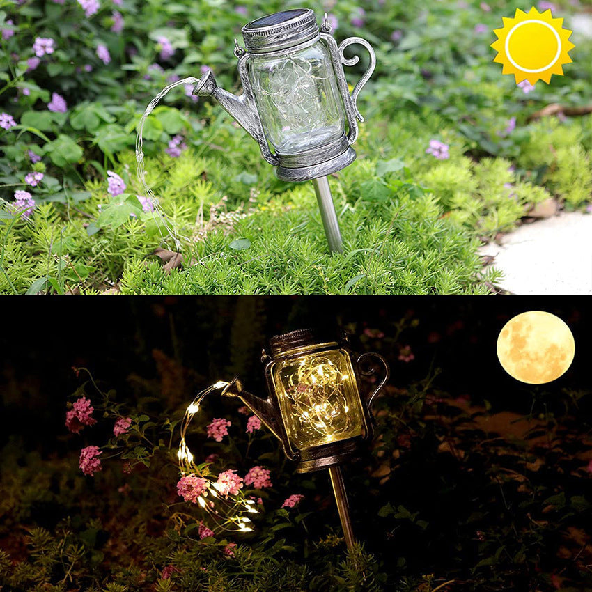 Solar Kreatives Feen-LED-Außenlicht aus mattiertem Glas