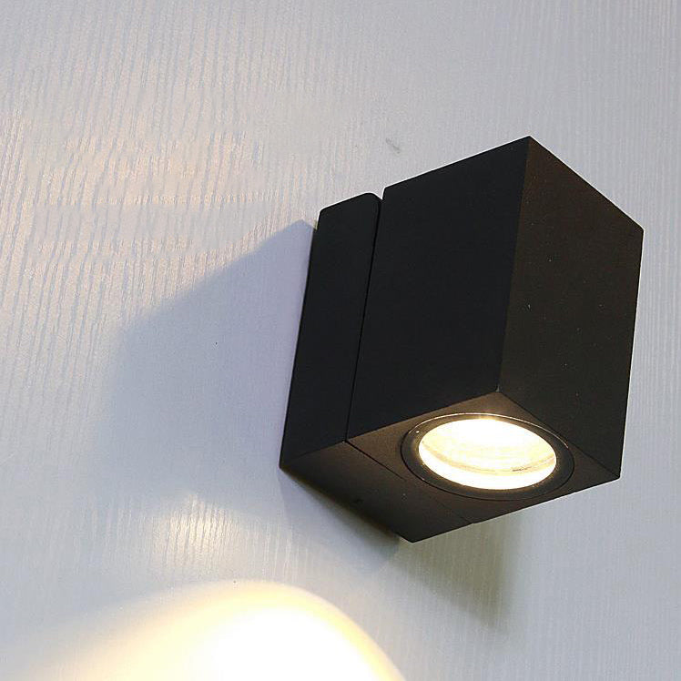 Modernes Outdoor-Wasserdichtes Quadrat-Spotlight Einstellbarer Winkel LED Garten Wand Sconce Lampe | Karnz