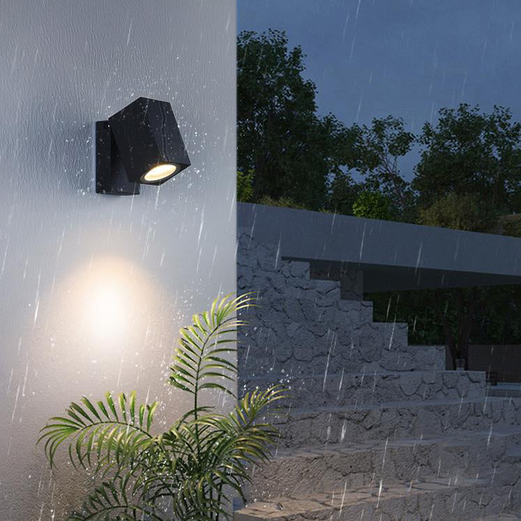Modernes Outdoor-Wasserdichtes Quadrat-Spotlight Einstellbarer Winkel LED Garten Wand Sconce Lampe | Karnz