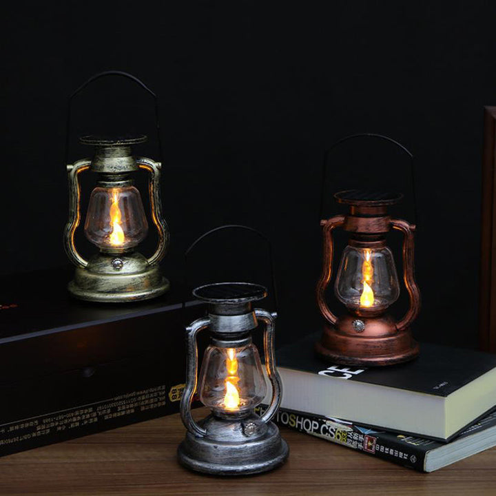 Solar Retro Kerosene Lampe Pferdelampe LED Außen Garten Patio Dekoration Tragbare Flamme Kerzenlicht | Karnz