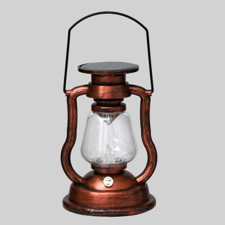 Solar-Retro-Petroleumlampe, Pferdelampe, LED-Außenbeleuchtung für Garten und Terrasse, tragbare Flammenkerzenlampe