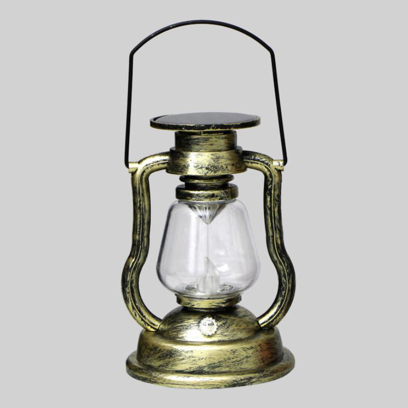 Solar-Retro-Petroleumlampe, Pferdelampe, LED-Außenbeleuchtung für Garten und Terrasse, tragbare Flammenkerzenlampe