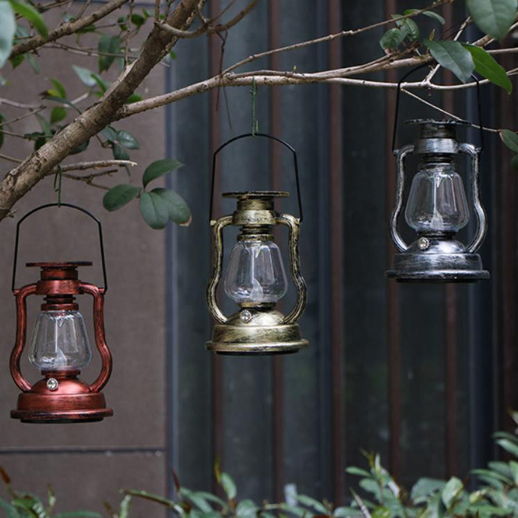 Solar-Retro-Petroleumlampe, Pferdelampe, LED-Außenbeleuchtung für Garten und Terrasse, tragbare Flammenkerzenlampe