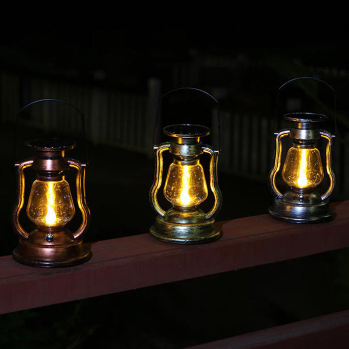 Solar Retro Kerosene Lampe Pferdelampe LED Außen Garten Patio Dekoration Tragbare Flamme Kerzenlicht | Karnz