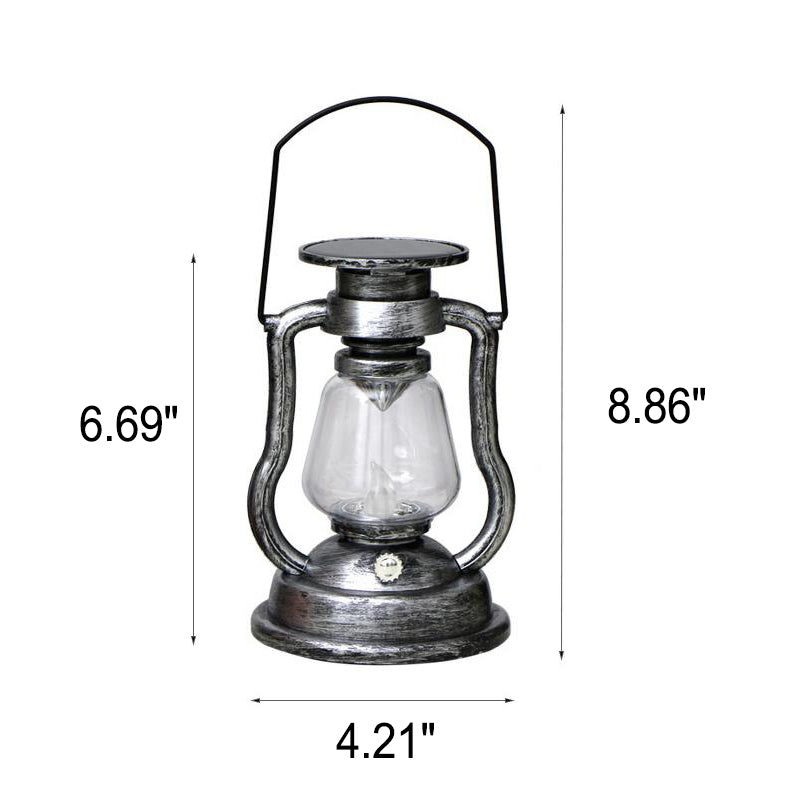 Solar Retro Kerosene Lampe Pferdelampe LED Außen Garten Patio Dekoration Tragbare Flamme Kerzenlicht | Karnz