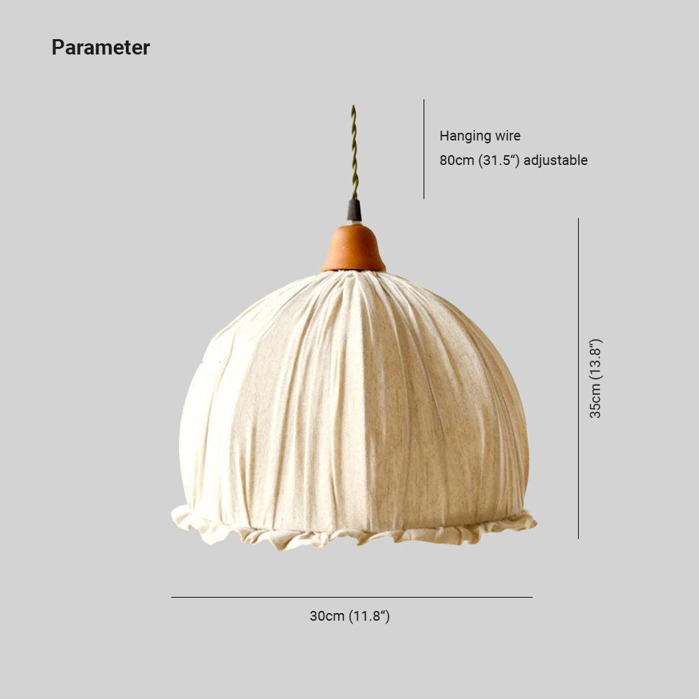 EcoLume - Minimalistische skandinavische LED Pendelleuchte Beige Stoffschirm, verstellbar für Wohnzimmer und Esszimmer | Karnz