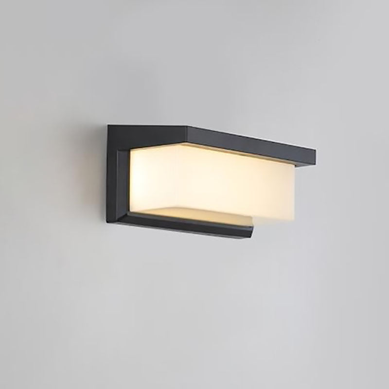 Rechteckige Solar-PC-LED-Außenwandleuchte für die Terrasse