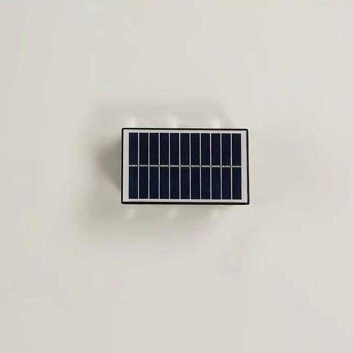 Zeitgenössische industrielle Solar wasserdichte ABS Säulen LED Wandlampe für den Außenbereich | Karnz