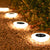Solarbetriebene, wasserdichte, runde LED-Gartenleuchte aus PP/PS für den Außenbereich