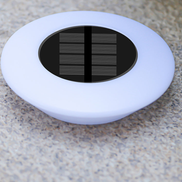 Solarbetriebene, wasserdichte, runde LED-Gartenleuchte aus PP/PS für den Außenbereich
