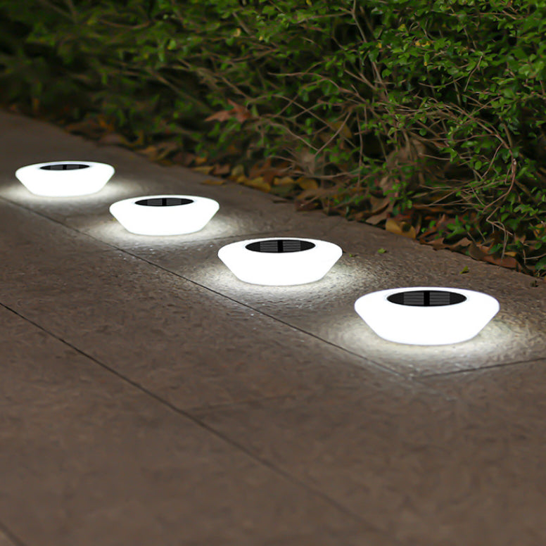 Solarbetriebene, wasserdichte, runde LED-Gartenleuchte aus PP/PS für den Außenbereich