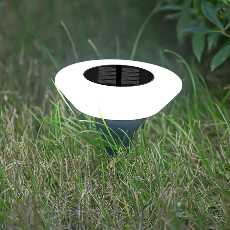 Solarbetriebene, wasserdichte, runde LED-Gartenleuchte aus PP/PS für den Außenbereich