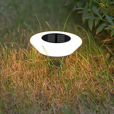 Solarbetriebene, wasserdichte, runde LED-Gartenleuchte aus PP/PS für den Außenbereich