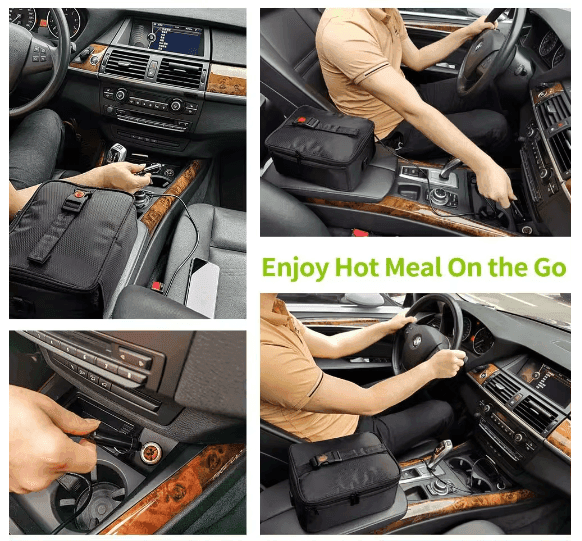 HeatGo Pro – Elektrischer tragbarer Lebensmittelwärmer Lunchbox mit 3-in-1 Anschluss | Karnz