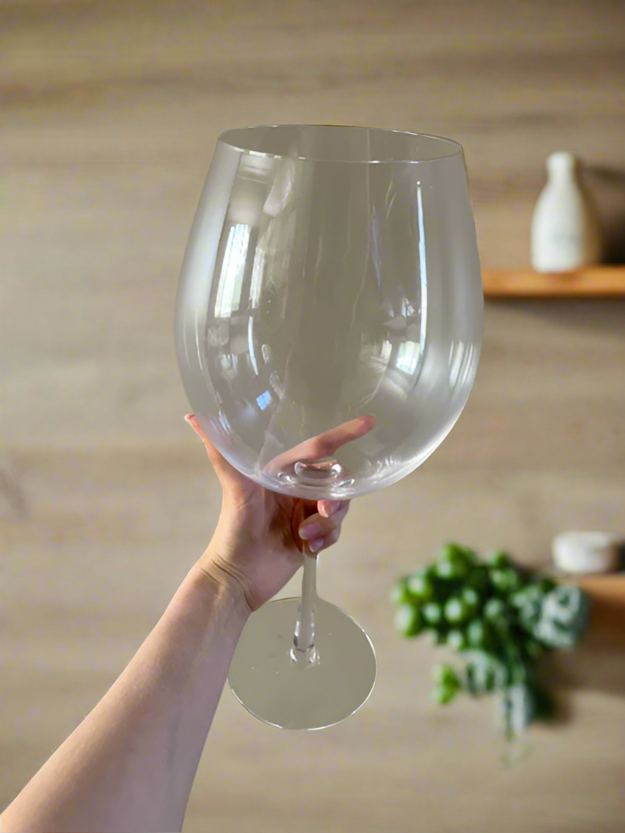 Riesiges 106-Unzen-Weinglas- und Bierkrug-Set – 3000 ml extra großes Kristallglas für Partys, Hochzeiten und Feiern