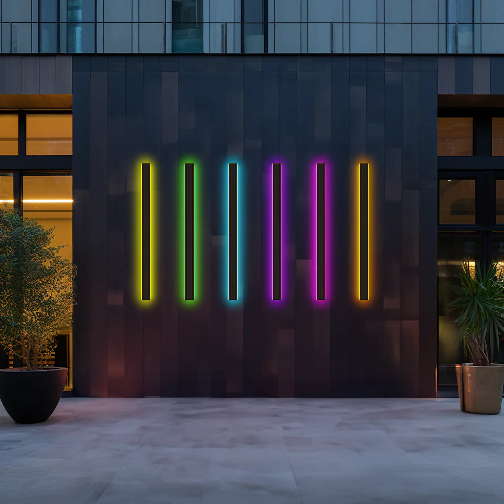 Zenith - Tight LED Wandleuchten Schwarzes Metall für Innen und Außen, modernes Design für Garten und Flur | Karnz