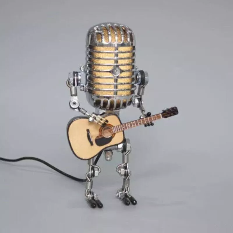 Retro-Mikrofon-Roboter-Metall-Schreibtischlampe | Karnz