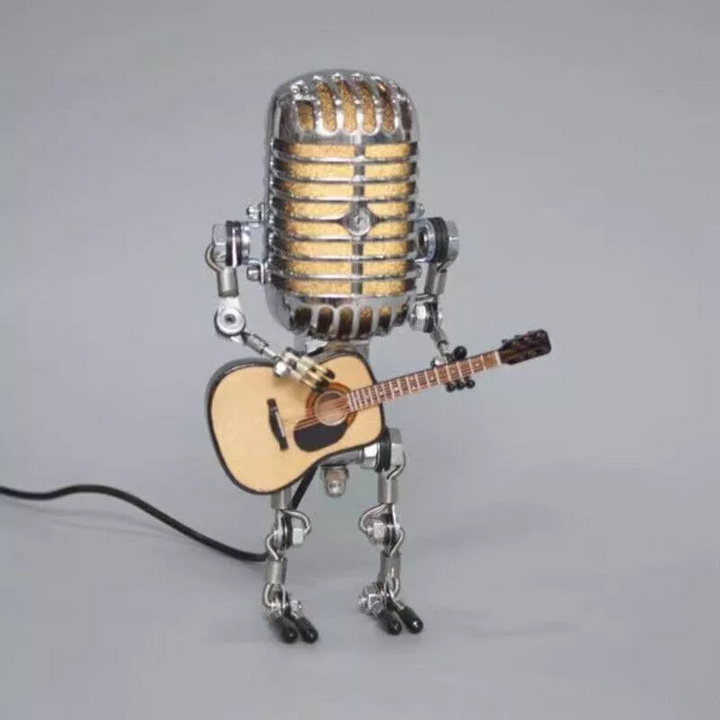 Retro-Mikrofon-Roboter-Metall-Schreibtischlampe | Karnz