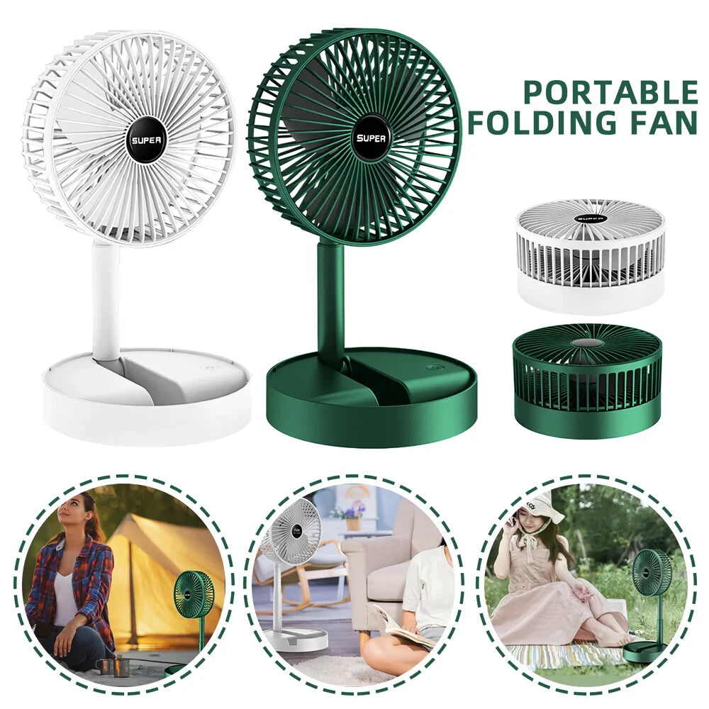 Kompakter 15 cm USB tragbarer Ventilator mit 3-Geschwindigkeitssteuerung | Karnz
